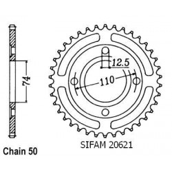 Couronne Acier Yamaha - 530...