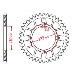 Couronne Alu TT KTM -...