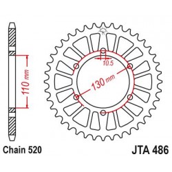 Couronne Alu Suzuki - 520 -...