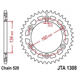 Couronne Alu Honda - 520 -...