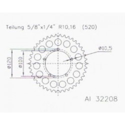 Couronne Alu BMW - 520 - 47...